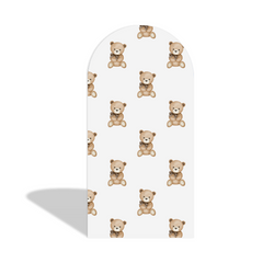 It¡¯s A Boy Teddy Bear Birthday Party Arch Backdrop Wall Cloth Cover