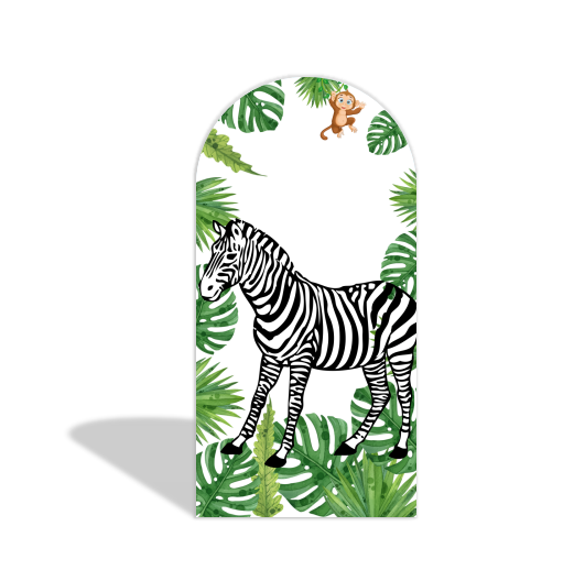 Safari Wild Jungle Happy Birthday Party Arch Backdrop Wall Cloth Cover