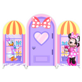 Pink minnie arch Birthday Party Arch Backdrop Wall Cloth Cover
