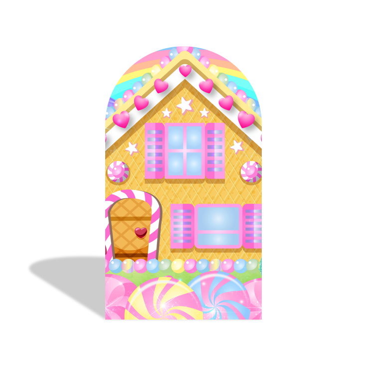 Candy Donut Birthday Baby Shower Party Arch Backdrop Wall Cloth Cover