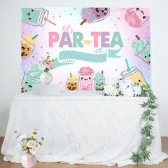 Pearl Milk Tea Lets Partea Happy Birthday Backdrop