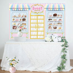 Lofaris Fairy Tale Pink Cake Sweet Shoppe Birthday Backdrop