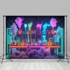 Lofaris Colorful Foggy Chemistry Experiment Lab Week Backdrop