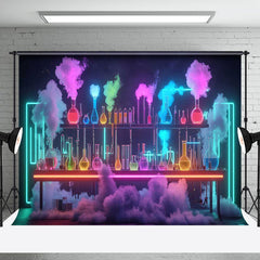 Lofaris Colorful Foggy Chemistry Experiment Lab Week Backdrop