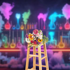 Lofaris Colorful Foggy Chemistry Experiment Lab Week Backdrop