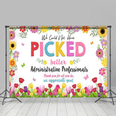 Lofaris Colored Floral Administrative Professionals Backdrop