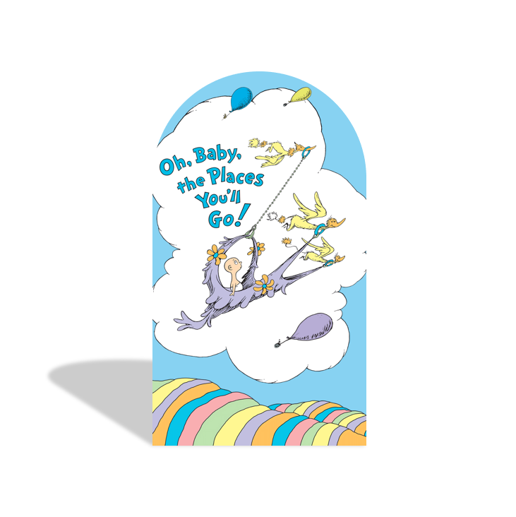 Oh Baby The Place Youll Go Birthday Baby Shower Party Arch Backdrop Wall Cloth Cover