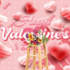 Lofaris Pink Romantic Love Hearts Valentines Day Backdrop