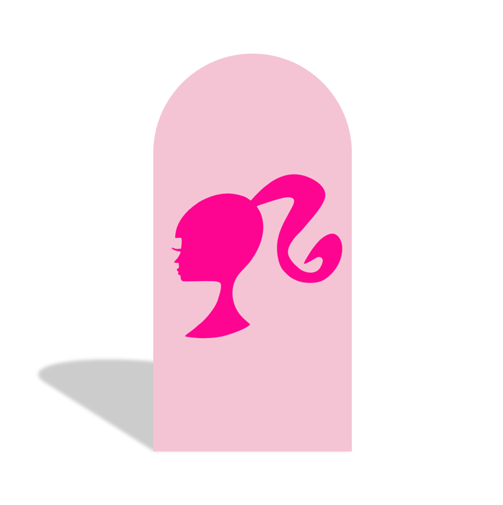 Pink Barbie Birthday Party Arch Backdrop Wall Cloth Cover