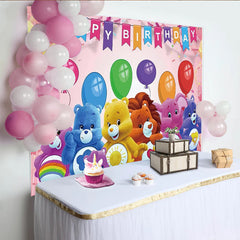 Lofaris Colorful Cartoon Animal Birthday Backdrop, Festive Party Decoration for Kids Celebration