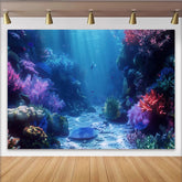 Lofaris Vibrant Underwater Coral Reef Photography Backdrop, Beautiful Ocean Theme Background for Studio Photoshoot