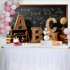 Lofaris Vintage Classroom Back To School Backdrop with ABC Letters, Educational Photography Background for School Events
