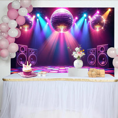 Lofaris Vibrant Disco Party Photography Backdrop with Colorful Lights, Dynamic Event Decor for Music Themed Photoshoot and Party