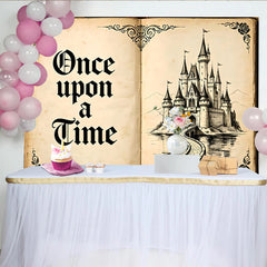 Lofaris Vintage Storybook Once Upon a Time Castle Photography Backdrop, Enchanted Fantasy Photo Background for Studio