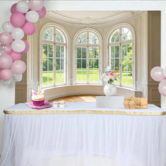 Lofaris Elegant Room Window Photography Backdrop, Arched Design and Natural Light, Luxurious Interior for Studio Photoshoot and Portrait