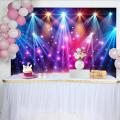 Lofaris Vibrant Stage Light Photography Backdrop with Sparkling Bokeh, Dynamic Party Background for Event and Studio Photoshoot