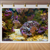 Lofaris Vibrant Underwater Coral Reef Photography Backdrop with Colorful Marine Life, Ocean Theme Background for Studio Photoshoot