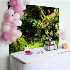 Lofaris Lush Green Moss Forest Photography Backdrop, Natural Leaves and Tree Texture Studio Background for Professional Photoshoot