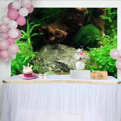 Lofaris Lush Green Aquatic Plants and Driftwood Natural Scenery Photography Backdrop, Realistic Underwater Habitat for Studio Photoshoot