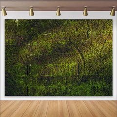 Lofaris Green Moss Textured Photography Backdrop for Nature Photoshoot, Earthy Natural Wall Background for Studio Portrait and Product Pics