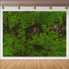 Lofaris Vibrant Green Moss Texture Photography Backdrop, Natural Organic Background for Studio Portrait and Photoshoot