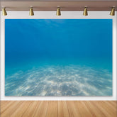 Lofaris Clear Blue Ocean Floor Natural Scenery Backdrop with Sunlight, Serene Studio Background for Aquatic Photoshoot.
