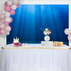 Lofaris Deep Blue Underwater Photography Backdrop with Sun Rays, Textured Studio Background for Professional Photoshoot