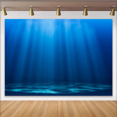 Lofaris Deep Blue Underwater Photography Backdrop with Sun Rays, Textured Studio Background for Professional Photoshoot