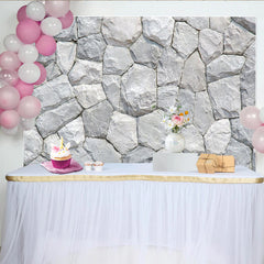 Lofaris Rustic Gray Stone Wall Photography Backdrop, Natural Textured Background for Studio Portrait and Event Decor