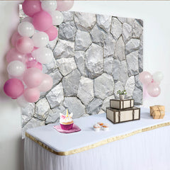 Lofaris Rustic Gray Stone Wall Photography Backdrop, Natural Textured Background for Studio Portrait and Event Decor