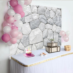 Lofaris Realistic Grey and White Stone Photography Backdrop with Natural Texture, Versatile Studio Background for Professional Portrait