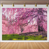 Lofaris Vibrant Pink Cherry Blossom Floral Photography Backdrop, Natural Spring Background for Studio Photoshoot, Party Decor