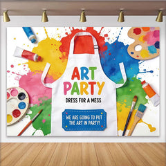 Lofaris Vibrant Art Party Photography Backdrop with Paint Splatters, Creative Studio Background for Kids Party Photoshoot
