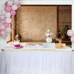 Lofaris Japanese Zen Interior Fine Art Photography Backdrop with Shoji Screen, Elegant Textured Wall Background for Event Decor