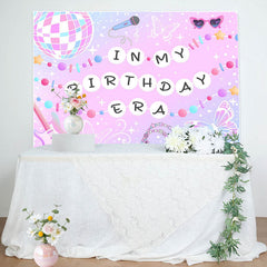 Pink Disco Ball Musical In My Birthday Era Backdrop