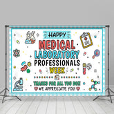 Lofaris Blue White Medical Lab Professionals Week Backdrop