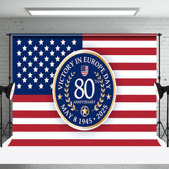 Lofaris Usa Flag Commemorate Victory In Europe Day Backdrop