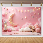 Lofaris Twinkle Twinkle Little Star Photography Backdrop, Moon and Clouds Photo Background
