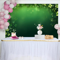 Lofaris St. Patrick's Day Backdrop, Glowing Clover Frame and Dark Green Vignette