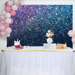 Lofaris Cosmic Glitter Bokeh Backdrop, Blue and Purple Sparkle Photography Background