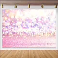 Lofaris Pink Bokeh Sparkle Backdrop, Lavender Glitter Light Circles Photography Background
