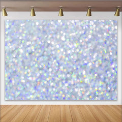 Lofaris Silver Iridescent Bokeh Backdrop, Pastel Rainbow Sparkle Photography Background