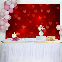 Lofaris Red Hearts Bokeh Backdrop, Valentine's Day Romantic Photography Background