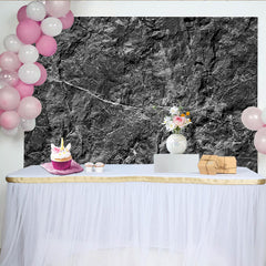 Lofaris Black Rock Wall Backdrop, Slate Stone Texture Photography Background