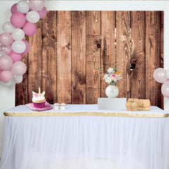 Lofaris Heart Knot Wood Backdrop, Rustic Brown Timber Plank Photography Background