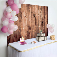 Lofaris Heart Knot Wood Backdrop, Rustic Brown Timber Plank Photography Background