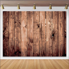 Lofaris Heart Knot Wood Backdrop, Rustic Brown Timber Plank Photography Background