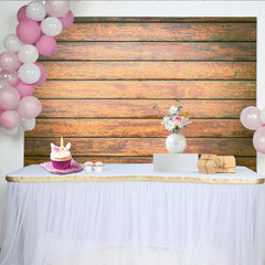 Lofaris Vintage Brown Wooden Plank Backdrop, Rustic Wood Texture Photography Background, Classic Portrait Prop