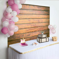 Lofaris Vintage Brown Wooden Plank Backdrop, Rustic Wood Texture Photography Background, Classic Portrait Prop