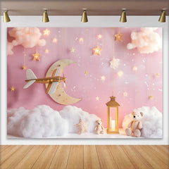 Lofaris Space Adventure Happy Birthday Cake Smash Backdrop, Rocket and Planets Background for Boys First Birthday
